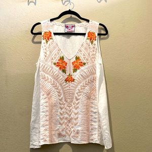 Johnny Was embroidered top